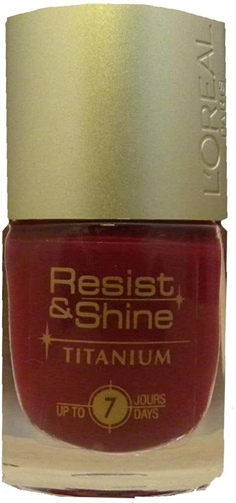 L'oreal Resist & Shine Titanium Nail Polish Modern Classic Rich Colour Shade 9ml