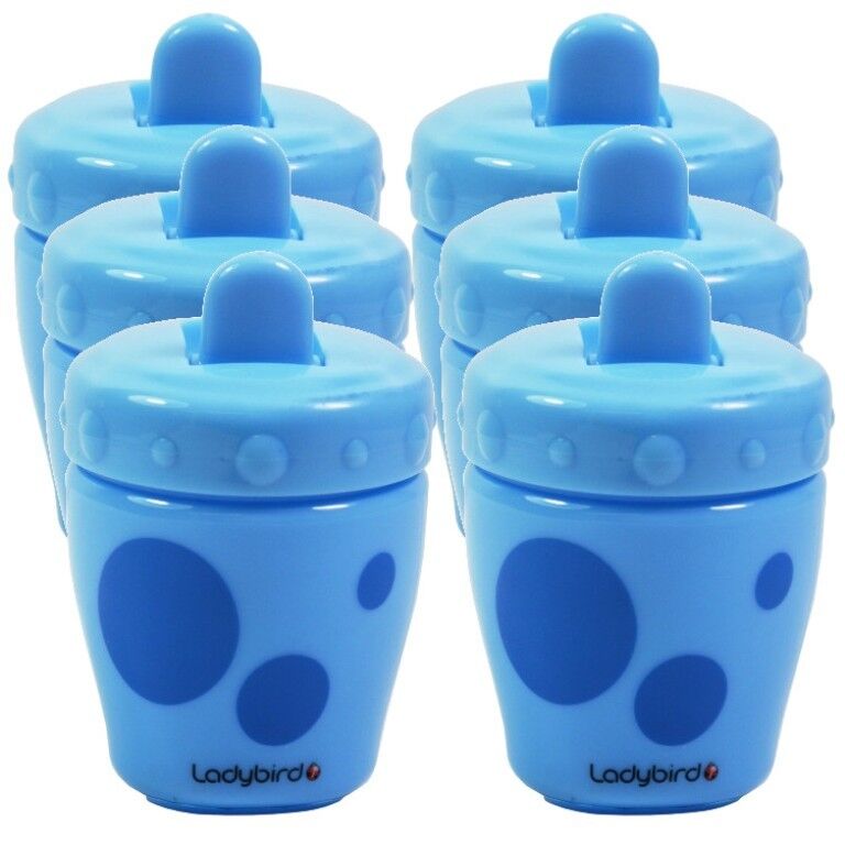 Ladybird Flip Top Non Spill First Beaker 120ml Red, Blue or Pink