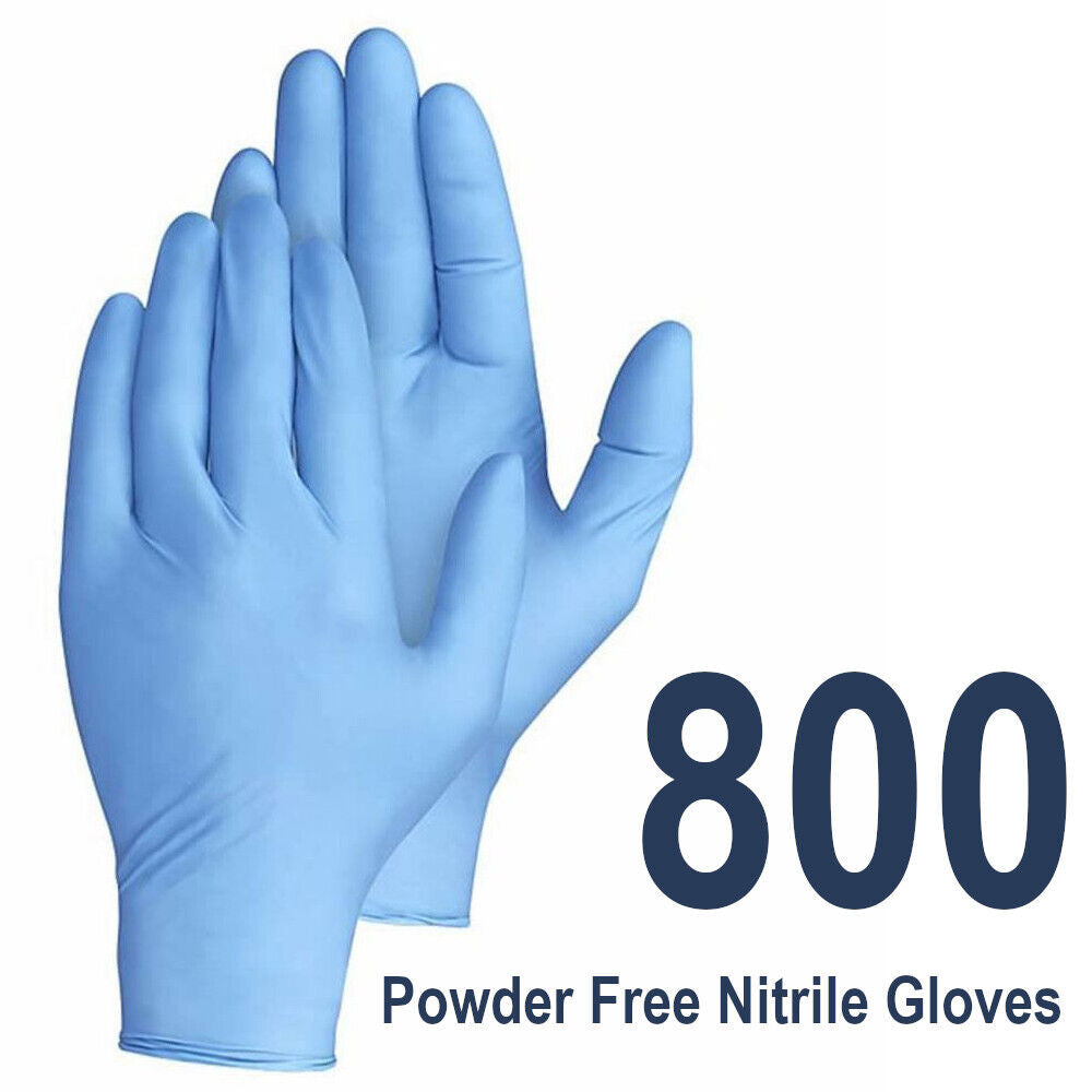 800 Disposable Powder Free Nitrile Gloves S/M/L/XL Tattoo Mechanic Medical Food