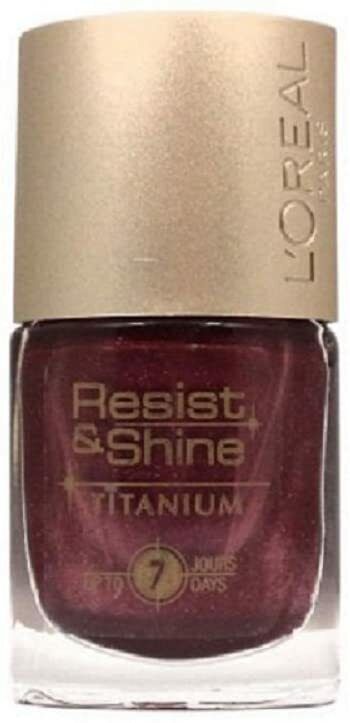 L'oreal Resist & Shine Titanium Nail Polish Modern Classic Rich Colour Shade 9ml