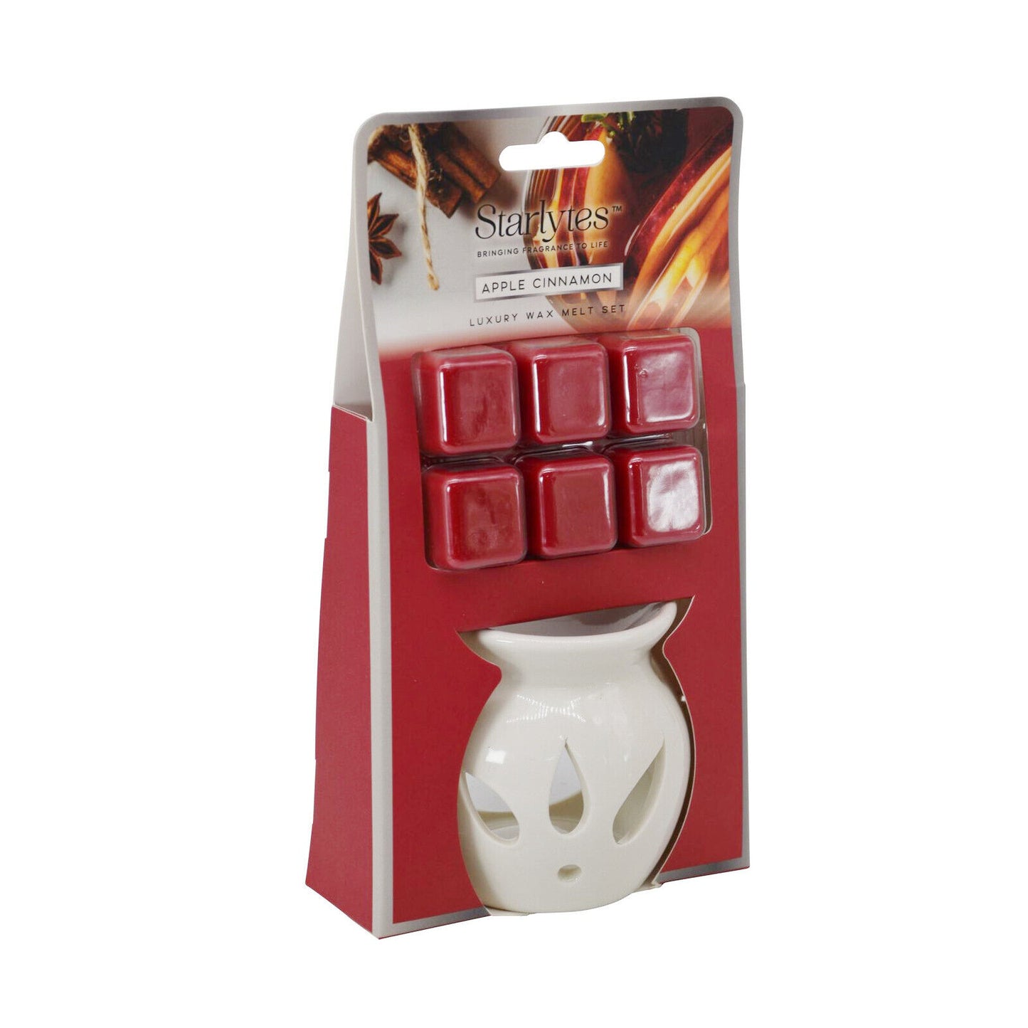 Starlytes Luxury Gift Set Ceramic Tealight Holder/Wax Warmer + 6 Wax Melt Cubes