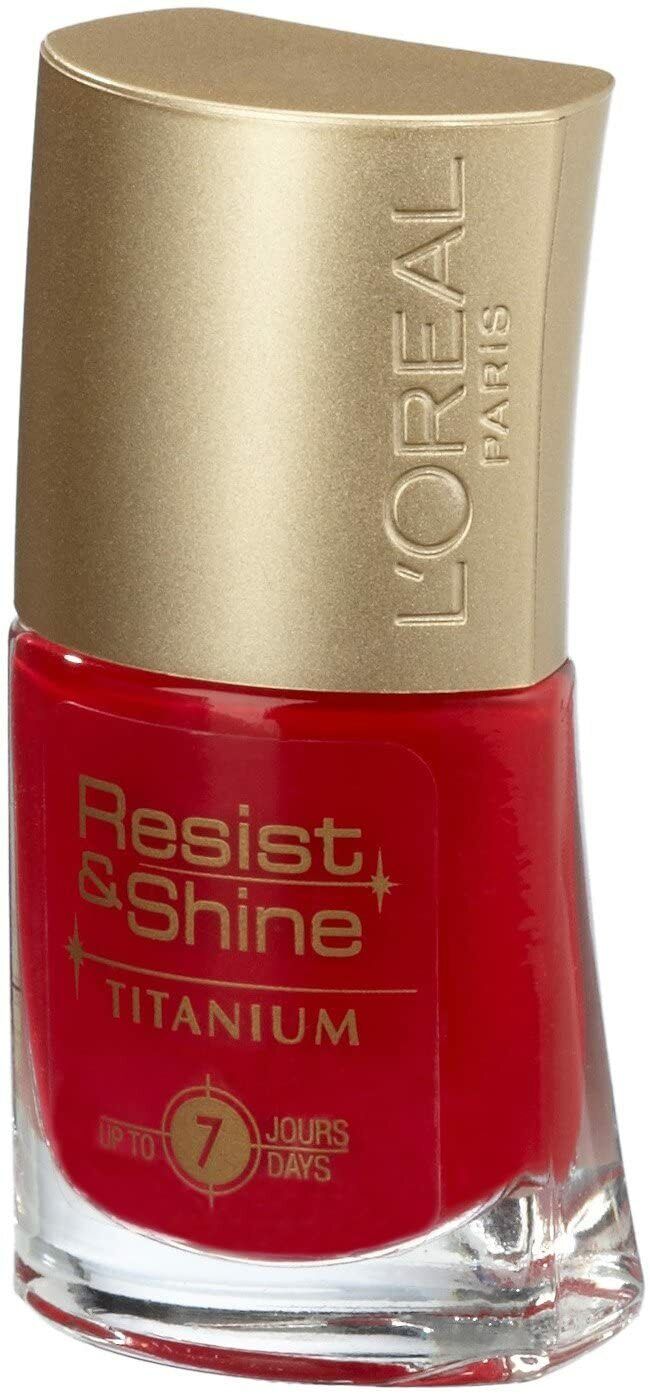 L'oreal Resist & Shine Titanium Nail Polish Modern Classic Rich Colour Shade 9ml