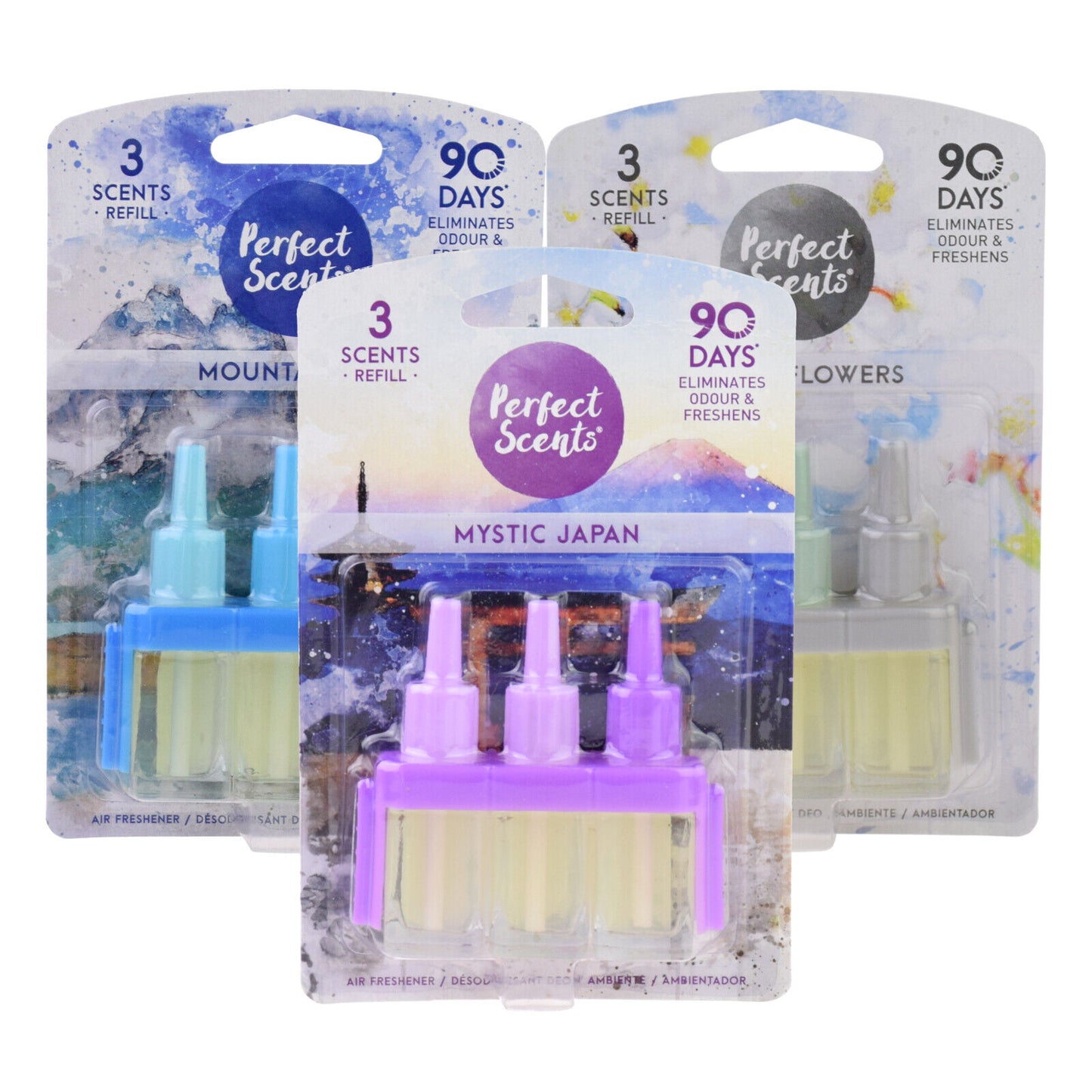 3x Perfect Scents 3Scents Refill Home Air Freshener - Compatible with 3volution