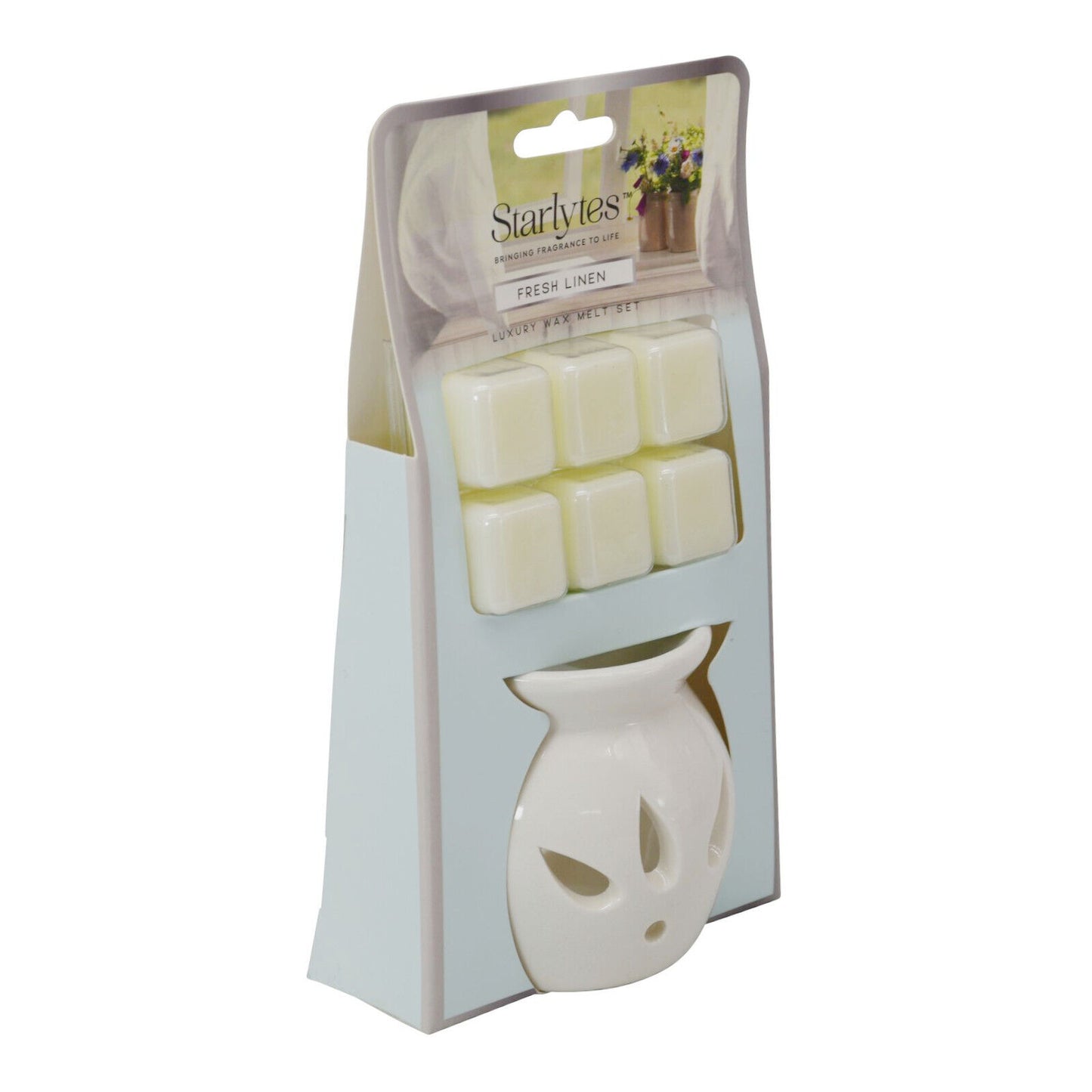 Starlytes Luxury Gift Set Ceramic Tealight Holder/Wax Warmer + 6 Wax Melt Cubes