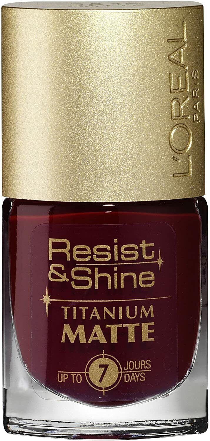 L'Oreal L'oreal Resist and Shine Titanium Nail Polish, Various Shades, 9ml