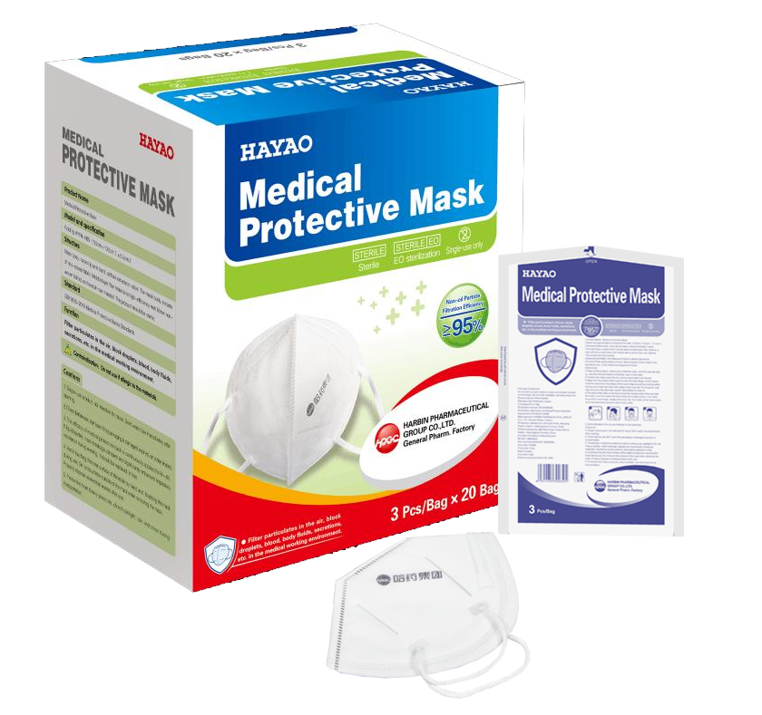Hayao Medical Protective Face Masks Mouth & Nose Protection 3 Pack & 6 Pack Bags