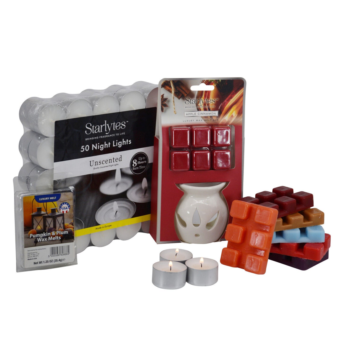 TeaLights 8 Hour Long Burn Night Light Candles Unscented Tealights 50 /100 /600