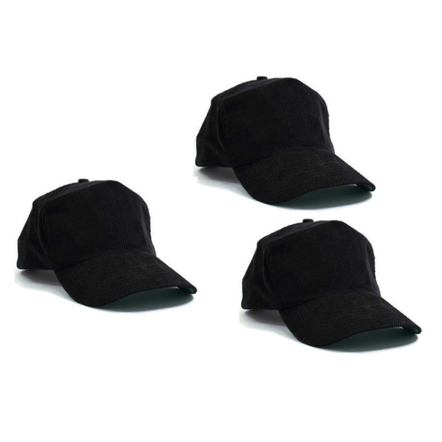 Black Classic Adjustable Baseball Caps - Work Casual Sports Leisure