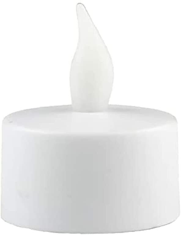 4 X White Flameless LED Tea Lights Candles Flickering Battery Operated Tealights