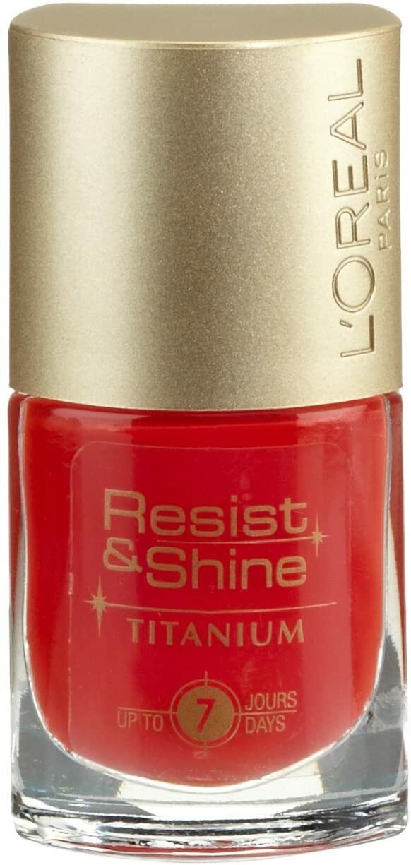 L'Oreal L'oreal Resist and Shine Titanium Nail Polish, Various Shades, 9ml