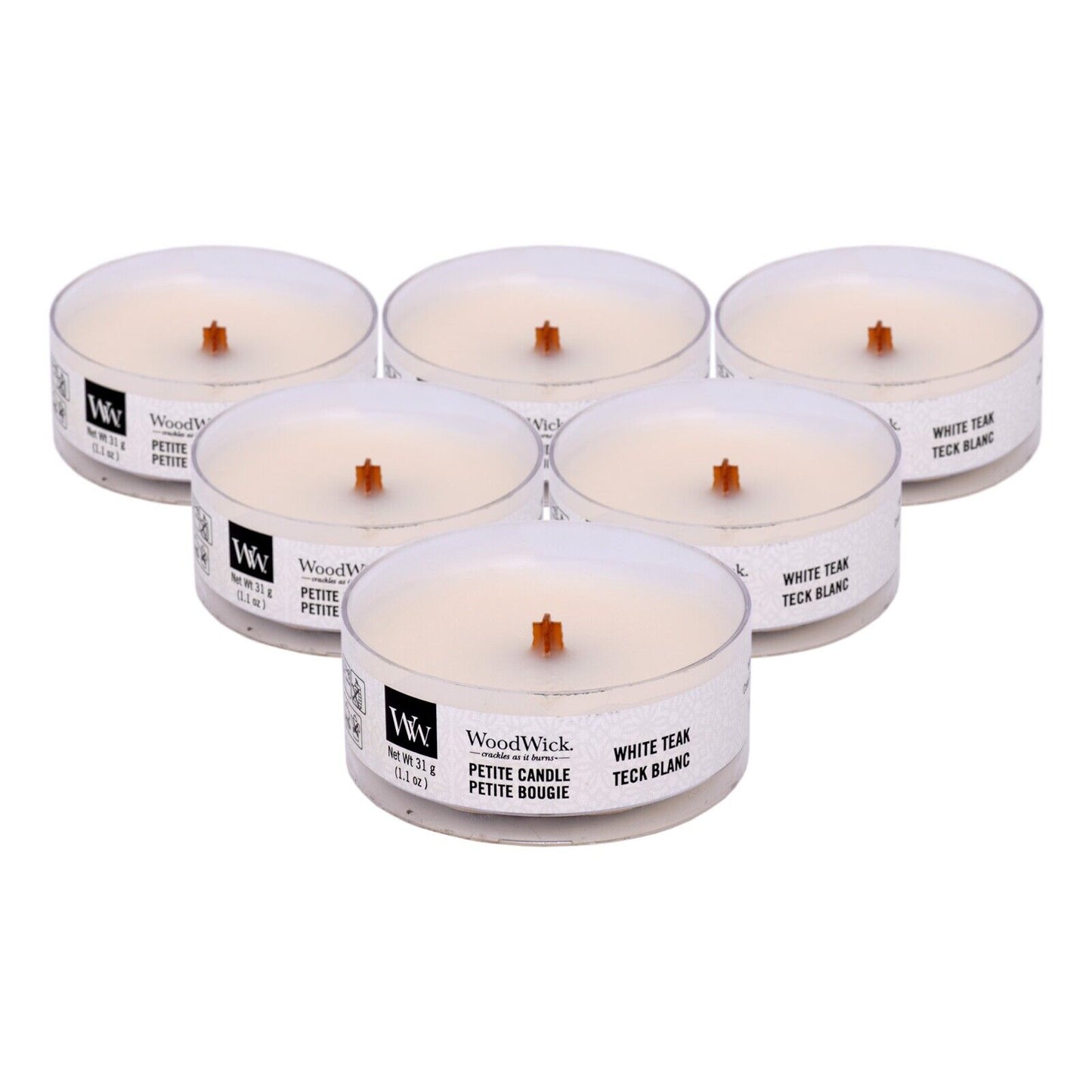 6x Woodwick (by Yankee Candle)  Petite Candle 6x31g - 6 Fragrance to Choose From