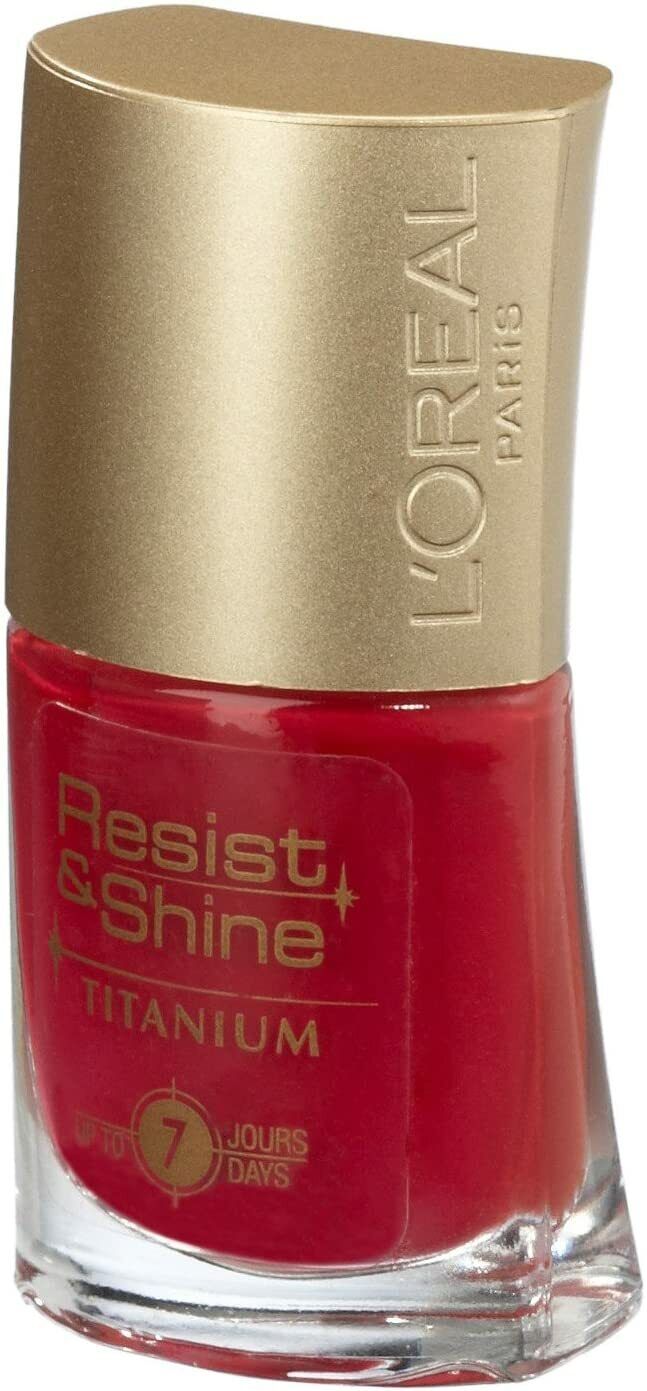 L'Oreal L'oreal Resist and Shine Titanium Nail Polish, Various Shades, 9ml