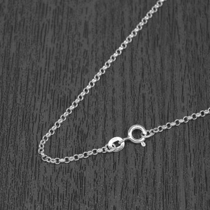 Genuine 925 Sterling Silver 16", 18", 20", 22", 24" Rolo Chain Necklace (2mm ⌀)