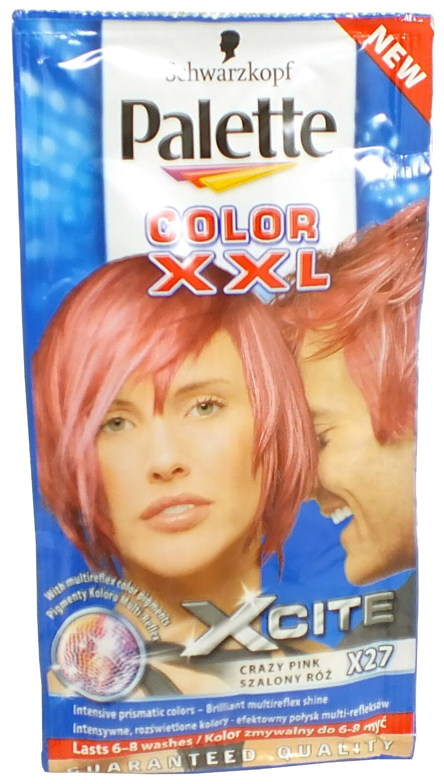 Schwarzkopf Palette Color XXL Xcite Hair Colour Dye Colours Sachet 6-8 Wash 25ml