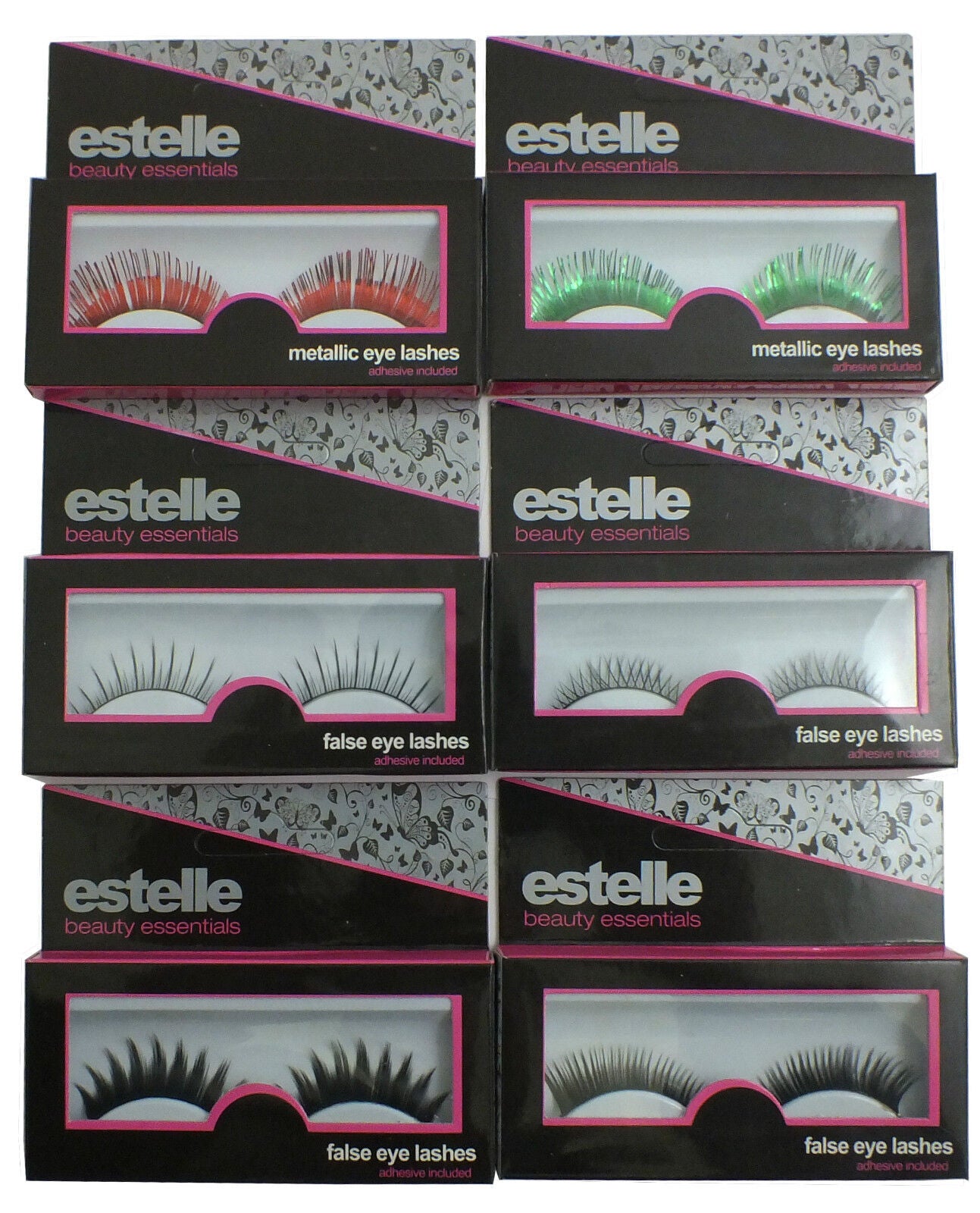 Estelle False Eye Lashes Adhesive Included (6 Designs to Choose)