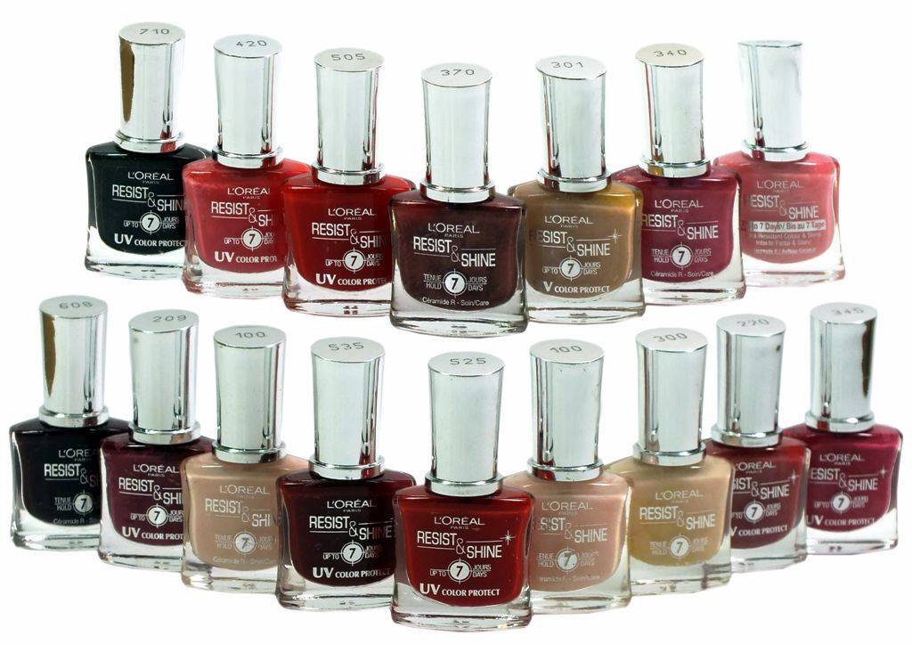L’Oreal Resist & Shine UV Colour Protect Nail Polish Various Colours