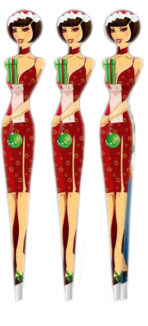 3xJ&D Diva Professional Eyebrow Tweezers Slant Tip Hair Plucker Character Design