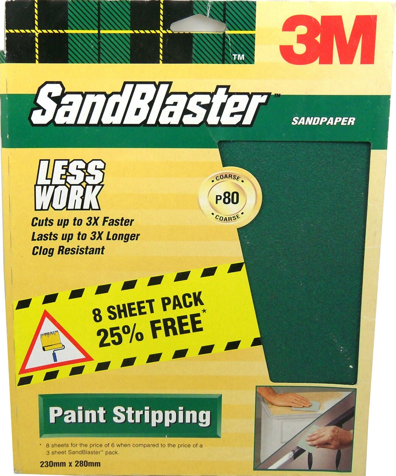 3M Sandblaster Sandpaper Paint Stripping & Bare Surfaces & Between Coats