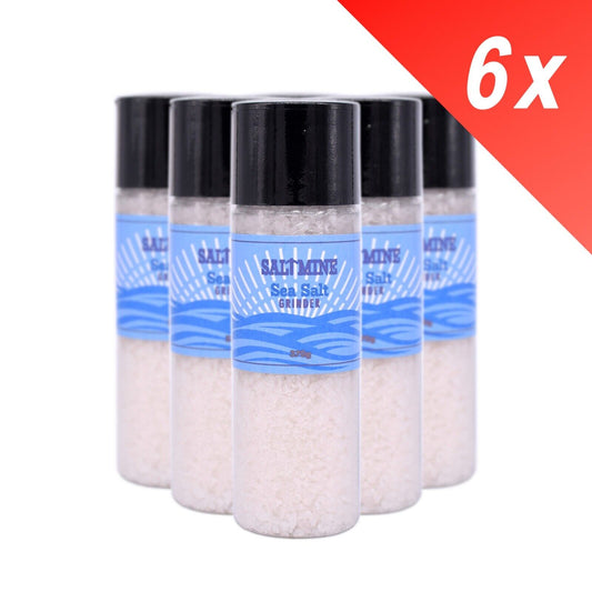 6x Saltmine Sea Salt Grinder 370g