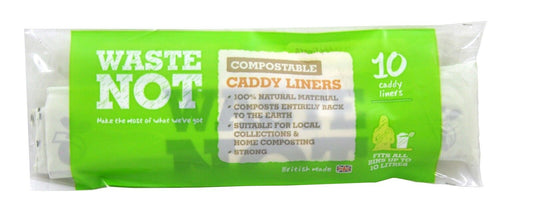 Waste Not 10 Compostable Caddy Liners Environmentally Friendly