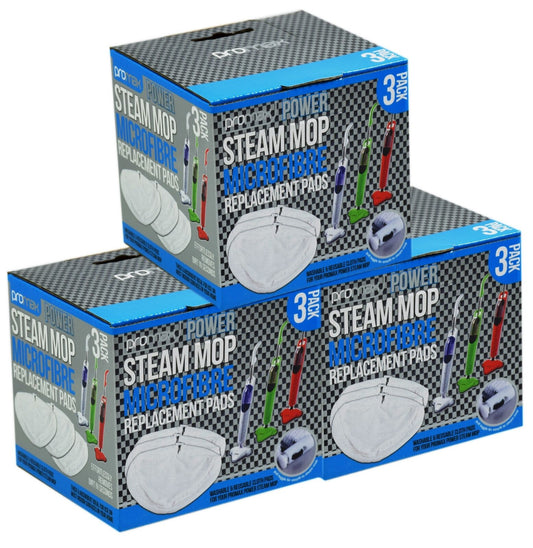 New Set Of 9 Microfibre Steam Mop Replacement Pads