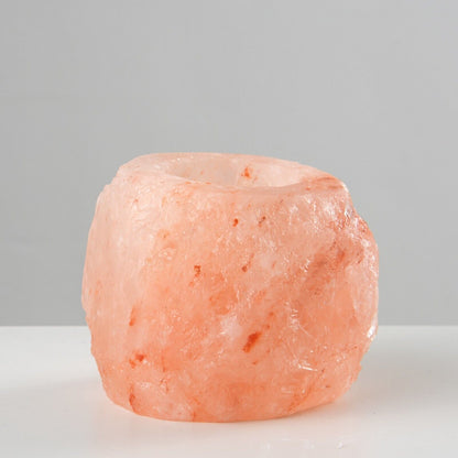 Natural Pink Himalayan Rock Salt Tea light Candle Holder