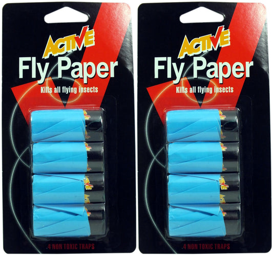 8 Rolls Fly Insect Insects Bugs Wasp Poison Free Sticky Papers Traps Catchers
