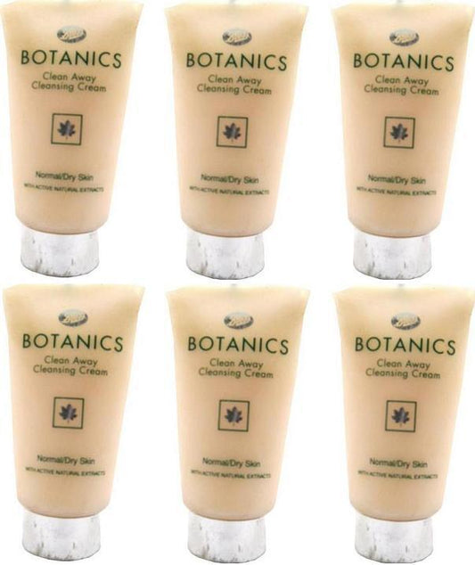 6x Boots Botanics Clean Away Cleansing Cream  Normal/dry Skin 50ml