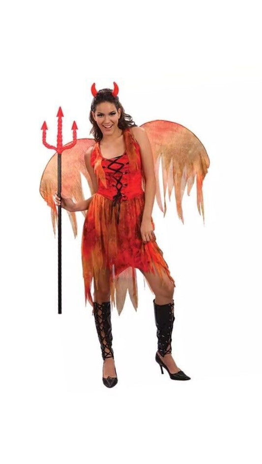 Sexy Womans Sassy Devil Fairy Halloween Costume One Size Fits All