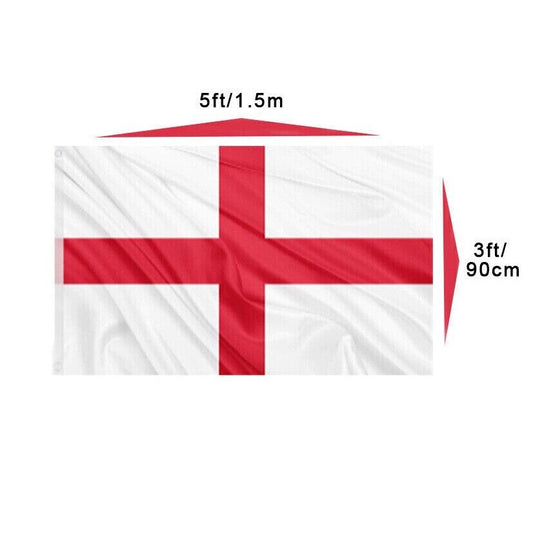 England St George Large Flag 5ft x 3ft / 1.5m x 90cm Polyester with Eyelets