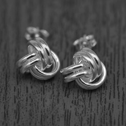 Genuine 925 Sterling Silver Knot Studs/Earrings