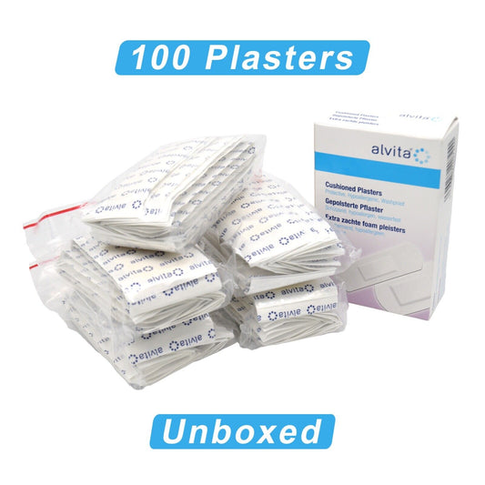 100 Alvita Unboxed Brand New Assorted Cushioned Wash-proof Plasters