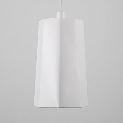 Modern Tall White Tapered Geometric Design Ceiling Pendant Light Shade