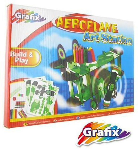 Grafix Aeroplane Art Station Build & Play