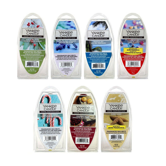 5 Mixed Yankee Candle Fragranced Wax Melts - (30 Cubes)
