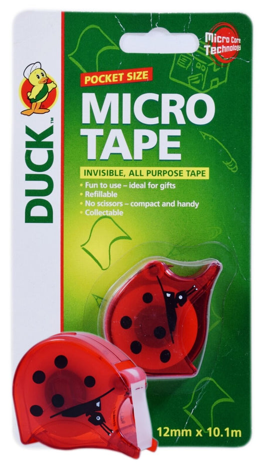 Duck Micro Tape Pocket Size Invisible All Purpose Tape 12mm x 10m
