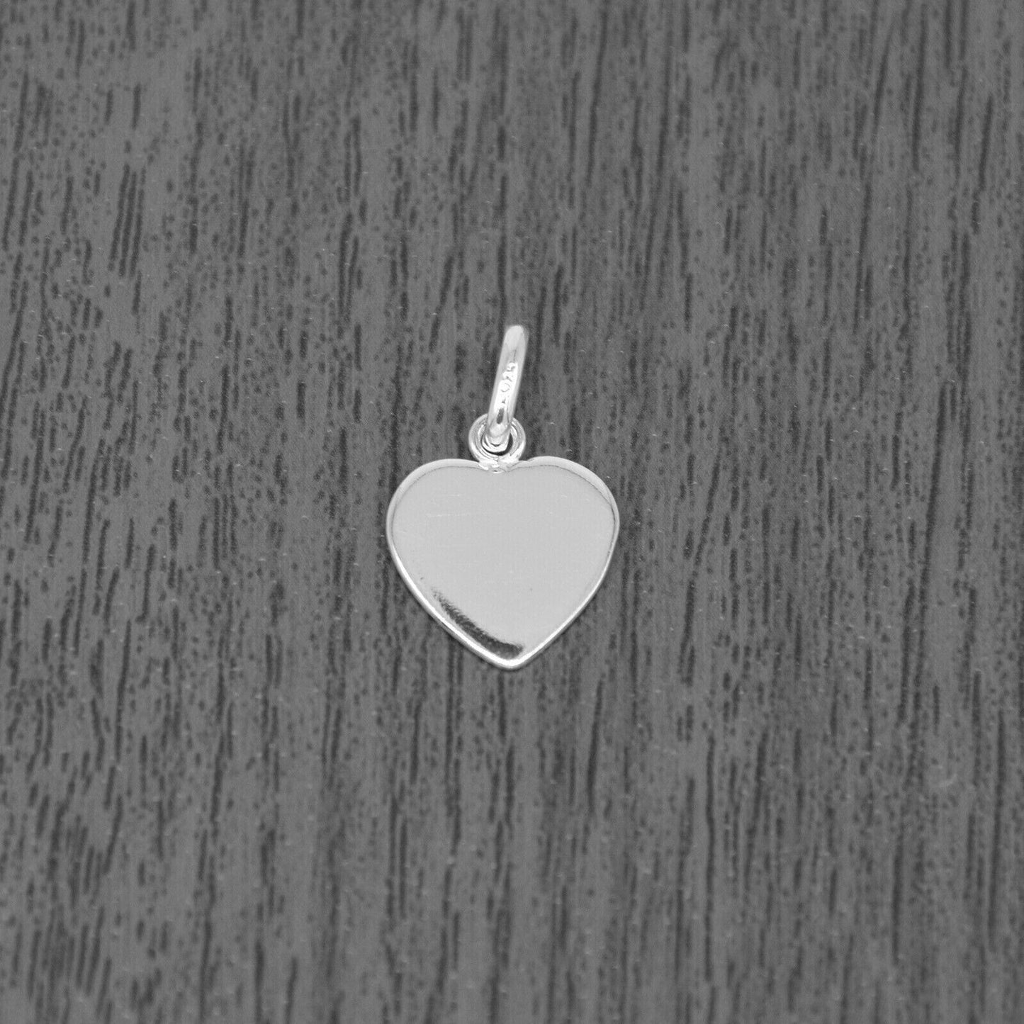 Genuine 925 Sterling Silver Flat Heart Pendant