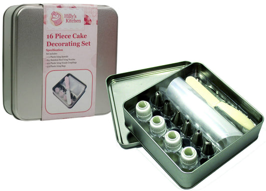 Hilly's Kitchen Cake Decoration Set 16 Pieces Icing Spatula Icing Nozzles Bags