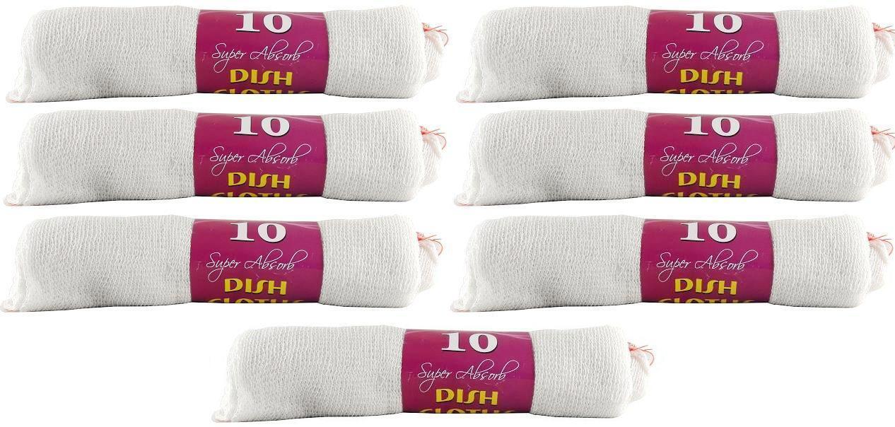 7X Clean Max 10 Super Absorbment Dish Cloths 100% Cotton