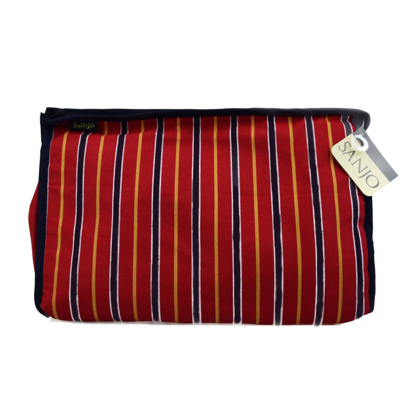 Sanjo Mens Cotton Stripe Red Cosmetic - Toiletry Bag