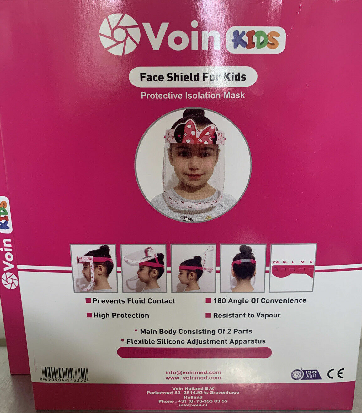 3x Voin Kids Face Shield Visor Anti Fog Clear Screen Full Face Protection