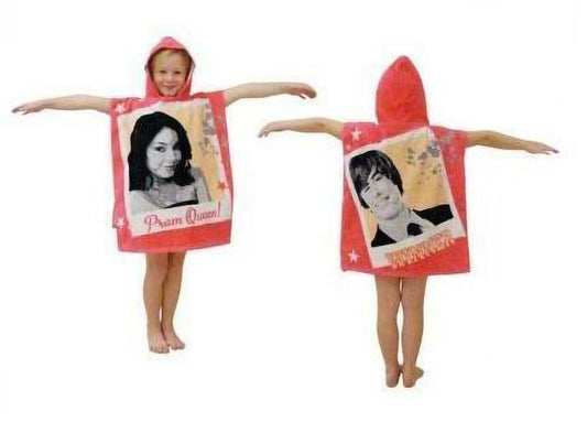 High School Musical Kids Children Hooded Poncho Towel