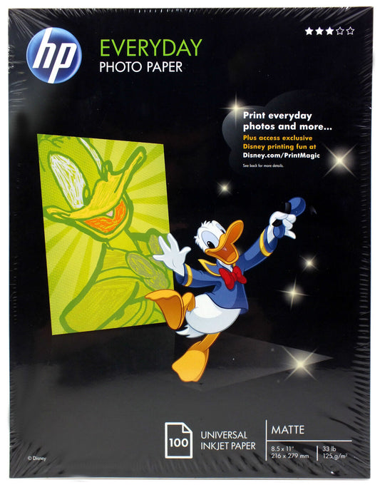 HP Inkjet Matte Photo Paper 100 Sheets 125gsm C7007A US Letter Size (approx. A4)
