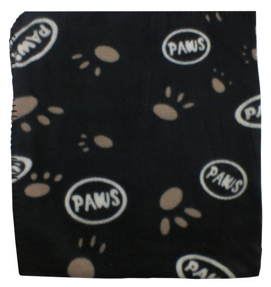 Paw Print Dog & Cat Soft Pet Fleece Blanket Size 80 x 80cm