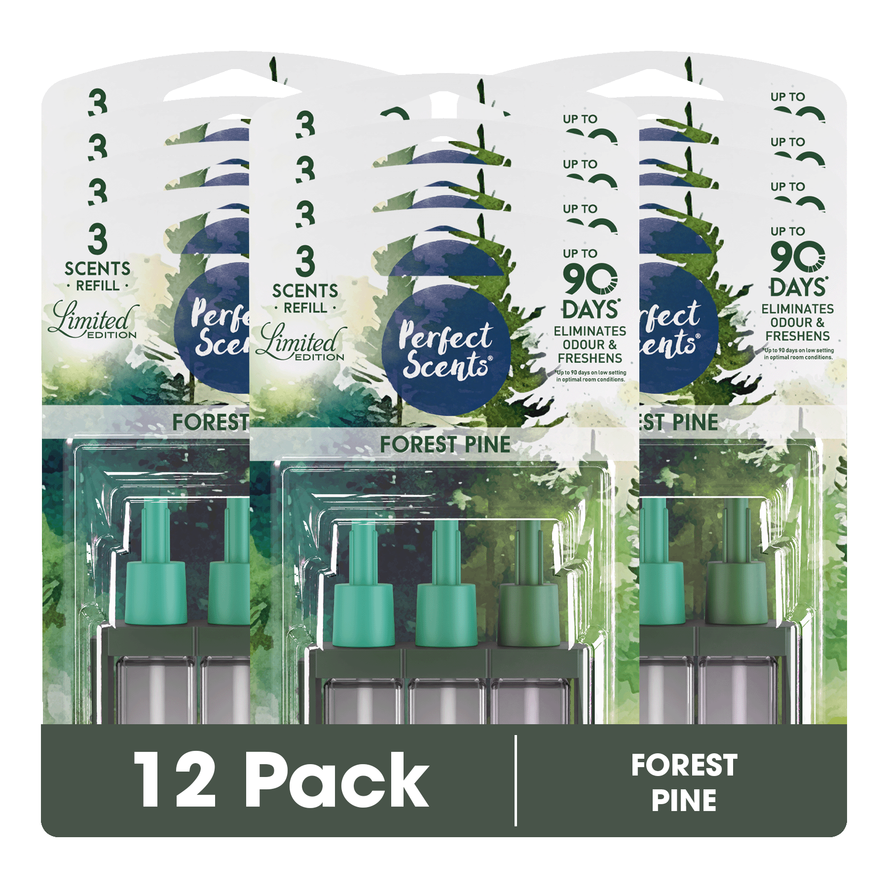 12x Perfect Scents 3Scents Refill Home Air Freshener - Compatible with 3volution