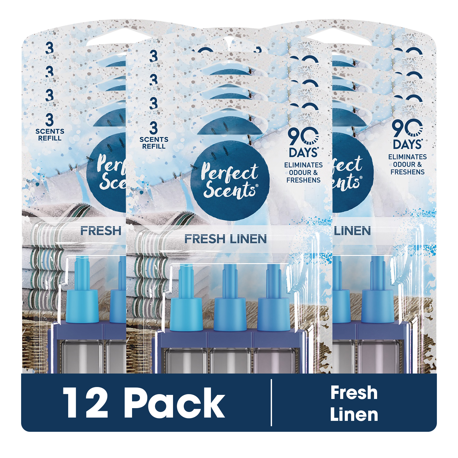 12x Perfect Scents 3Scents Refill Home Air Freshener - Compatible with 3volution