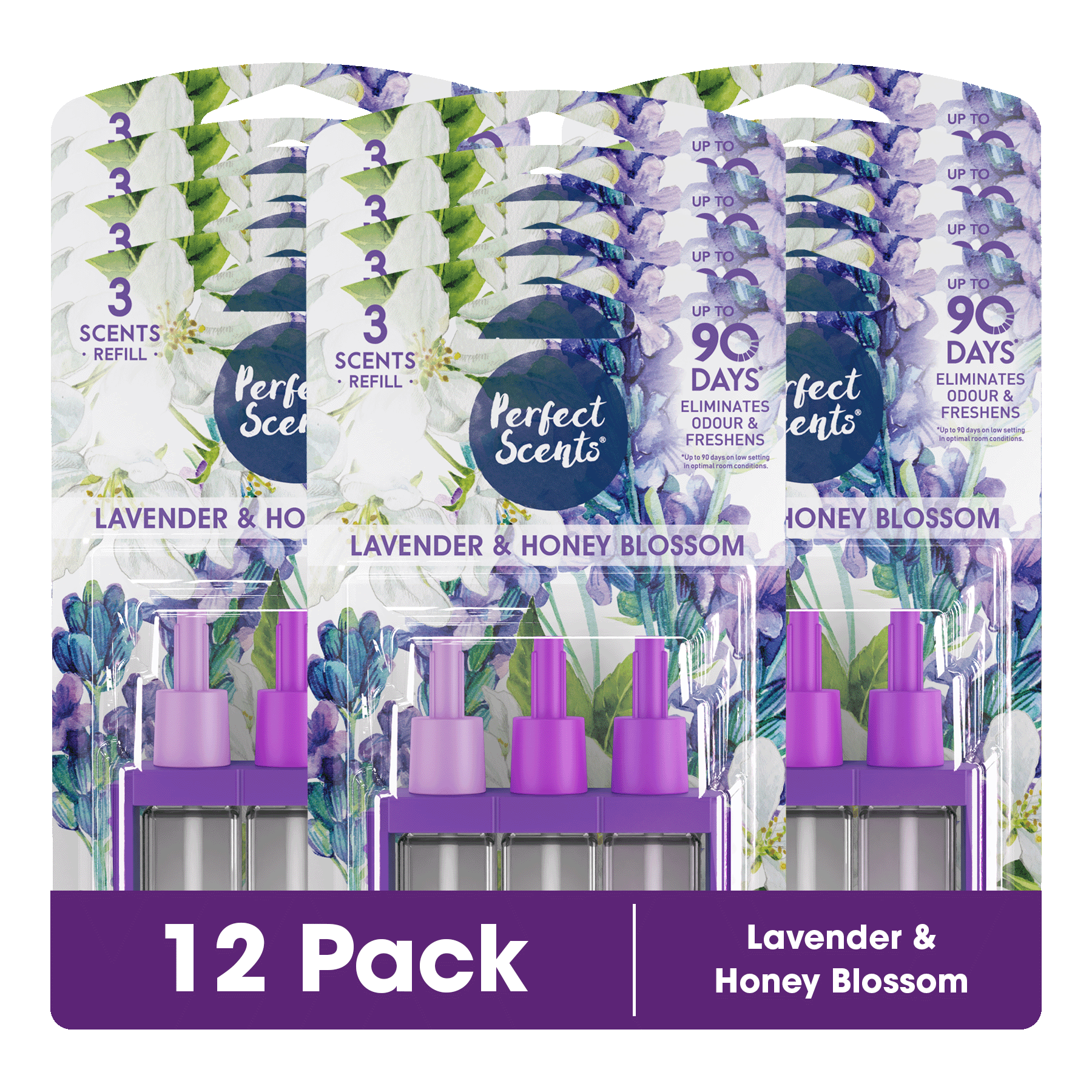 12x Perfect Scents 3Scents Refill Home Air Freshener - Compatible with 3volution