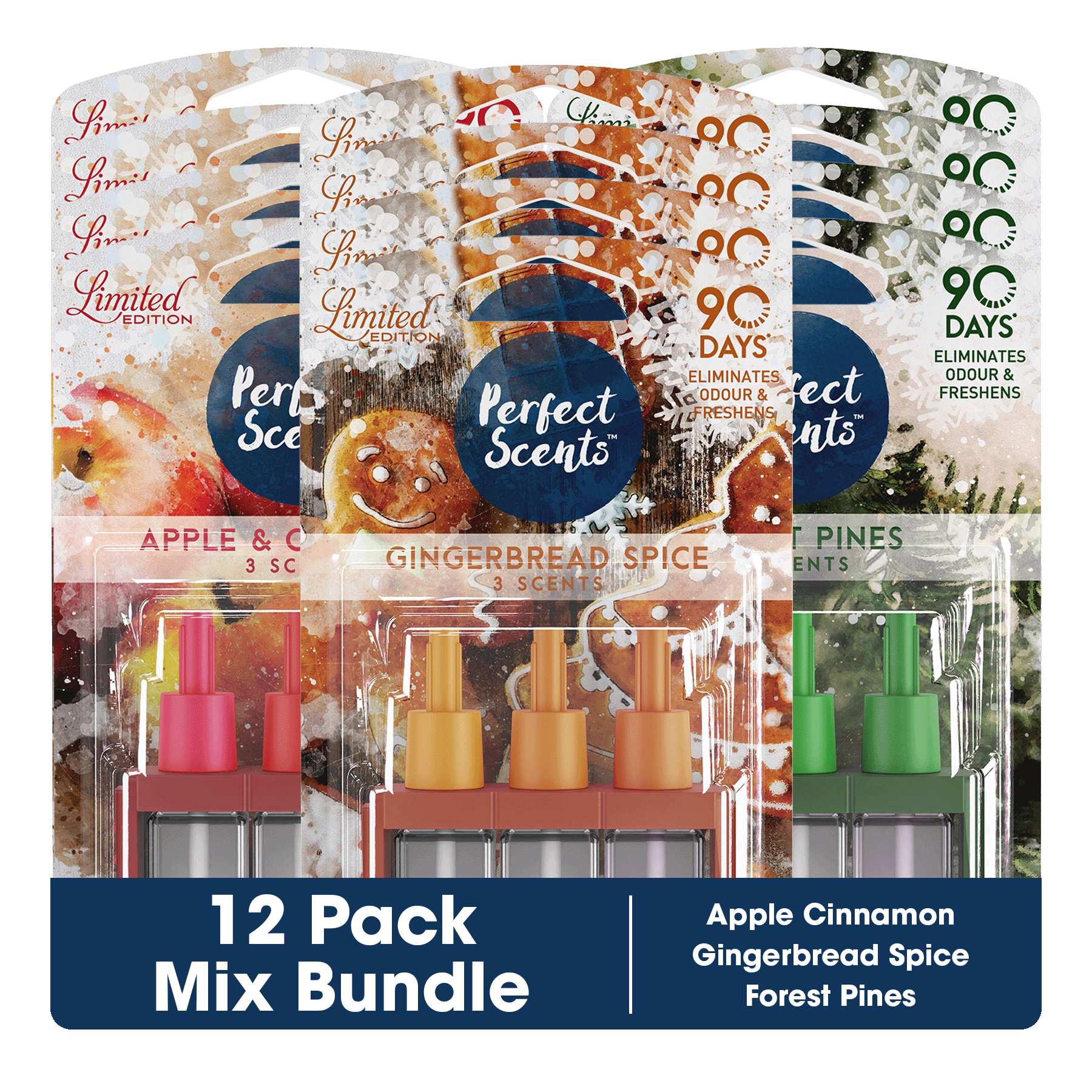 12x Perfect Scents 3Scents Refill Home Air Freshener - Compatible with 3volution