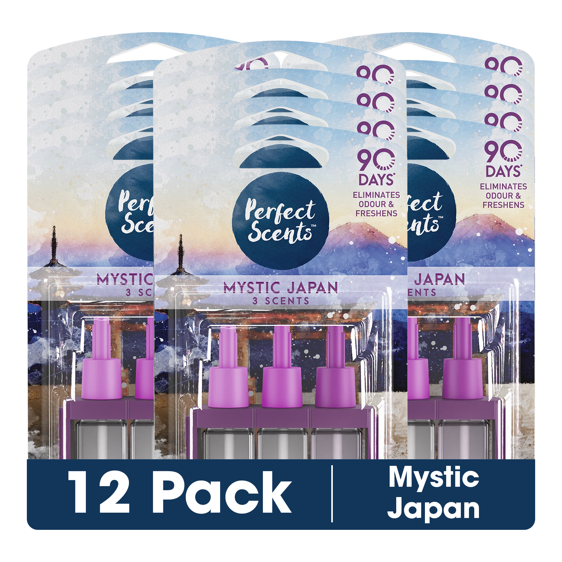 12x Perfect Scents 3Scents Refill Home Air Freshener - Compatible with 3volution