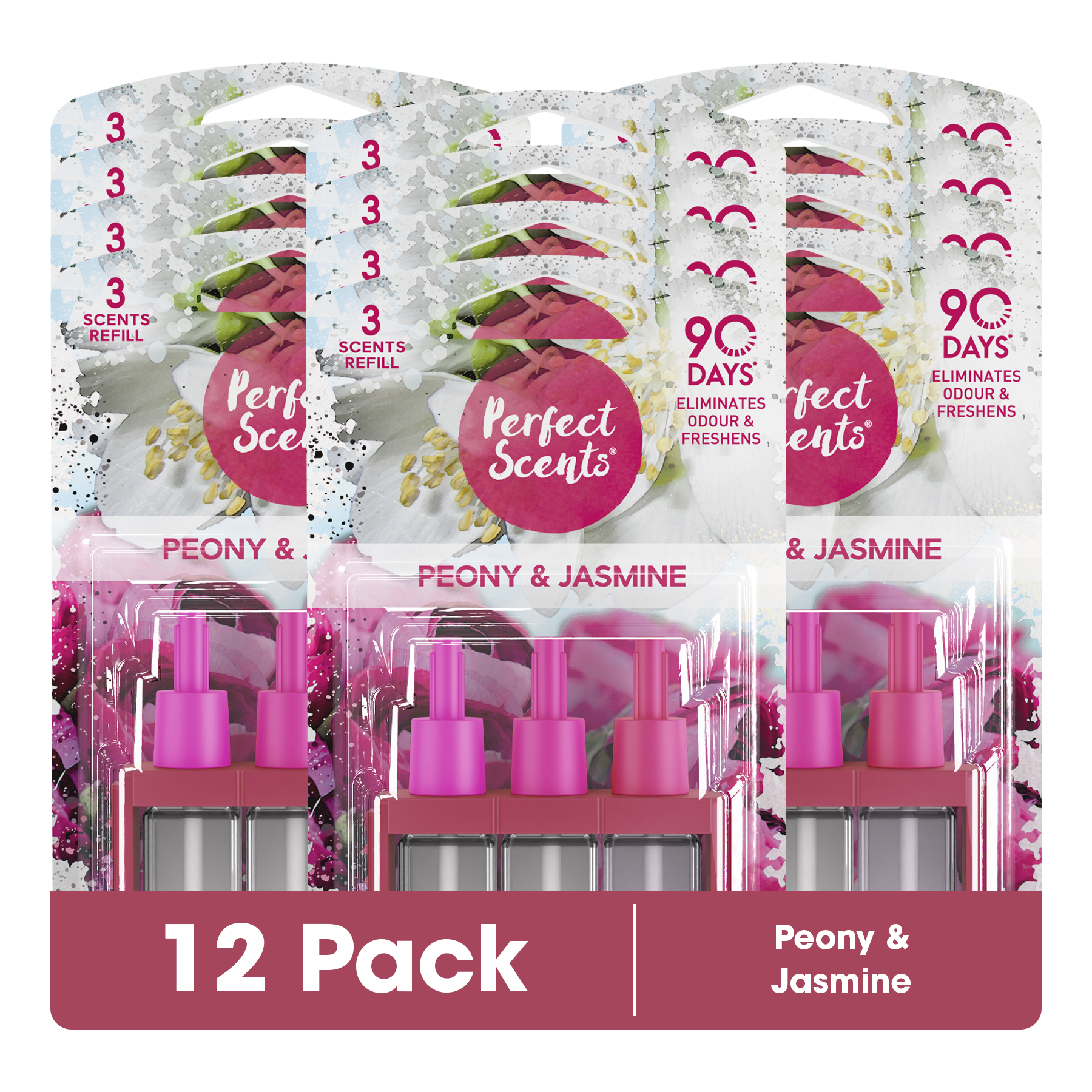 12x Perfect Scents 3Scents Refill Home Air Freshener - Compatible with 3volution